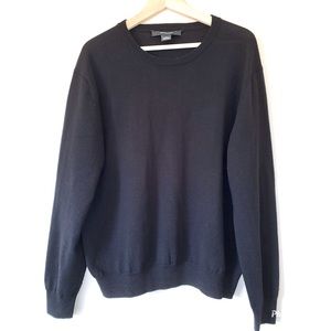 Bloomingdale’s Gray Merino Wool Crew Neck Sweater